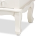 Baxton Studio Callen Classic and Traditional White Finished Wood 4-Drawer Nightstand - JY18B025-White-4DW-NS