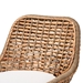 Baxton Studio Kyle Modern Bohemian Natural Brown Woven Rattan Dining Side Chair With Cushion - Kyle-Rattan-DC-No Arm