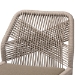 bali & pari Jennifer Mid-Century Transitional Grey Woven Rope Mahogany Dining Side Chair - Jennifer-Grey-DC-No Arm