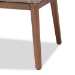 bali & pari Jennifer Mid-Century Transitional Grey Woven Rope Mahogany Dining Side Chair - Jennifer-Grey-DC-No Arm