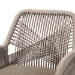 bali & pari Jennifer Mid-Century Transitional Grey Woven Rope Mahogany Dining Arm Chair - Jennifer-Grey-DC-Arm