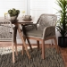 bali & pari Jennifer Mid-Century Transitional Grey Woven Rope Mahogany Dining Arm Chair - Jennifer-Grey-DC-Arm