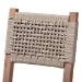 bali & pari Heyna Mid-Century Transitional Grey Woven Rope Mahogany Counter Stool - Heyna-Grey/Natural-CS