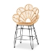 Baxton Studio Garan Modern Bohemian Natural Brown Rattan and Black Metal Counter Stool