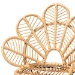 bali & pari Garan Modern Bohemian Natural Brown Rattan and Black Metal Counter Stool - Leaf-Rattan-CS