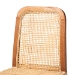 bali & pari Caspia Mid-Century Modern Walnut Brown Mahogany Wood and Natural Rattan Counter Stool - Caspia-Teak-CS
