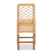 bali & pari Moscow Modern Bohemian Natural Brown Rattan and Walnut Brown Mahogany Wood Counter Stool - Moscow-Teak-CS