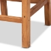 bali & pari Moscow Modern Bohemian Natural Brown Rattan and Walnut Brown Mahogany Wood Counter Stool - Moscow-Teak-CS