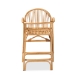 bali & pari Tugera Modern Bohemian Natural Brown Rattan Counter Stool - Tugera-Rattan-CS