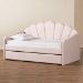 Baxton Studio Timila Modern and Contemporary Light Pink Velvet Fabric Upholstered Full Size Daybed with Trundle - BBT61047T-Light Pink Velvet-Daybed-F/T