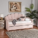 Baxton Studio Timila Modern and Contemporary Light Pink Velvet Fabric Upholstered Full Size Daybed with Trundle - BBT61047T-Light Pink Velvet-Daybed-F/T