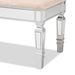 Baxton Studio Hedia Contemporary Glam and Luxe Beige Fabric Upholstered and Silver Finished Wood Accent Bench - JY20B217L-Beige-Bench