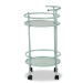 Baxton Studio Newell Mid-Century Modern Mint Green Finished Metal 2-Tier Kitchen Cart - LCF20171-Mint Green-Cart