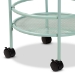 Baxton Studio Newell Mid-Century Modern Mint Green Finished Metal 2-Tier Kitchen Cart - LCF20171-Mint Green-Cart