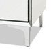 Baxton Studio Kacela Contemporary Glam and Luxe Silver Finished Metal 2-Drawer Nightstand with Mirrored Glass - RXF-8973-NS