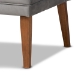 Baxton Studio Stewart Mid-Century Modern Grey Velvet Upholstered and Walnut Brown Finished Wood 5-Piece Dining Set - BBT8062-Grey Velvet/Walnut-5PC Dining Nook Set