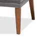 Baxton Studio Stewart Mid-Century Modern Grey Velvet Upholstered and Walnut Brown Finished Wood Dining Chair - BBT8062-Grey Velvet/Walnut-CC
