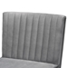 Baxton Studio Alvis Mid-Century Modern Grey Velvet Upholstered and Walnut Brown Finished Wood Dining Chair - BBT8063-Grey Velvet/Walnut-CC