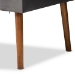 Baxton Studio Alvis Mid-Century Modern Grey Velvet Upholstered and Walnut Brown Finished Wood 5-Piece Dining Nook Set - BBT8063-Grey Velvet/Walnut-5PC Dining Nook Set