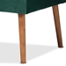 Baxton Studio Alvis Mid-Century Modern Emerald Green Velvet Upholstered and Walnut Brown Finished Wood 5-Piece Dining Nook Set - BBT8063-Emerald Velvet/Walnut-5PC Dining Nook Set