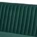 Baxton Studio Alvis Mid-Century Modern Emerald Green Velvet Upholstered and Walnut Brown Finished Wood 3-Piece Dining Nook Set - BBT8063-Emerald Velvet/Walnut-3PC Dining Nook Set