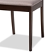 Baxton Studio Clarissa Mid-Century Modern Warm Grey Fabric and Dark Brown Finished Wood 2-Piece Dining Chair Set - BW20-11C-Grey/Cappuccino-DC