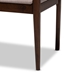 Baxton Studio Coretta Mid-Century Modern Warm Grey Fabric and Dark Brown Finished Wood 2-Piece Dining Chair Set - BW21-01C-Grey/Cappuccino-DC