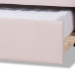 Baxton Studio Timila Modern and Contemporary Light Pink Velvet Fabric Upholstered Queen Size Daybed with Trundle - BBT61047T-Light Pink Velvet-Daybed-Q/T