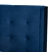 Baxton Studio Gothard Modern and Contemporary Navy Blue Velvet Fabric Upholstered and Dark Brown Finished Wood King Size Platform Bed - DV20811-Navy Blue Velvet-King