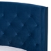 Baxton Studio Joanna Modern and Contemporay Navy Blue Velvet Fabric Upholstered and Dark Brown Finished Wood King Size Platform Bed - DV20812-Navy Blue Velvet-King
