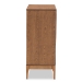 Baxton Studio Ramiel Mid-Century Modern Ash Walnut Finished Wood and Rattan 4-Drawer Chest - MG9005-Ash Walnut/Rattan-4DW-Chest
