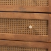 Baxton Studio Ramiel Mid-Century Modern Ash Walnut Finished Wood and Rattan 4-Drawer Chest - MG9005-Ash Walnut/Rattan-4DW-Chest