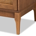 Baxton Studio Ramiel Mid-Century Modern Ash Walnut Finished Wood and Rattan 6-Drawer Dresser - MG9005-Ash Walnut/Rattan-6DW-Dresser