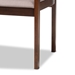 Baxton Studio Helene Mid-Century Modern Warm Grey Fabric and Dark Brown Finished Wood 2-Piece Dining Chair Set - BW20-07C-Grey/Cappuccino-DC