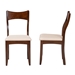 Baxton Studio Adreana Mid-Century Modern Cream Fabric and Dark Brown Finished Wood 2-Piece Dining Chair Set - BW19-50C-Beige/Cappuccino-DC