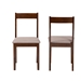 Baxton Studio Carola Mid-Century Modern Warm Grey Fabric and Dark Brown Finished Wood 2-Piece Dining Chair Set - BW20-04C-Grey/Cappuccino-DC