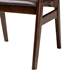 Baxton Studio Cleo Mid-Century Modern Espresso Leather Effect Fabric and Dark Brown Finished Wood 2-Piece Dining Chair Set - BW20-17C-Dark Brown/Cappuccino-DC