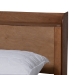 Baxton Studio Decker Mid-Century Modern Transitional Walnut Brown Finished Wood Full Size Platform Bed with Charging Station - MG0081S-Walnut-Full