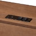 Baxton Studio Decker Mid-Century Modern Transitional Walnut Brown Finished Wood Full Size Platform Bed with Charging Station - MG0081S-Walnut-Full