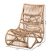 Baxton Studio Genera Modern Bohemian Natural Rattan Lounge Chair - DC512-Rattan-CC
