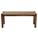 Baxton Studio Hermes Mid-Century Modern Transitional Natural Seagrass and Mahogany Wood Bench - DC9052-Wood-Bench