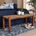 Baxton Studio Hermes Mid-Century Modern Transitional Natural Seagrass and Mahogany Wood Bench - DC9052-Wood-Bench