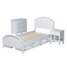 Baxton Studio Elise Classic and Transitional White Finished Wood Twin Size 3-Piece Bedroom Set - MG0038-White-Twin-3PC Set