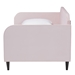 Baxton Studio Kaya Modern and Contemporary Light Pink Velvet Fabric and Dark Brown Finished Wood Full Size Daybed - DV20801-Light Pink Velvet Daybed-Full