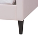 Baxton Studio Kaya Modern and Contemporary Light Pink Velvet Fabric and Dark Brown Finished Wood Full Size Daybed - DV20801-Light Pink Velvet Daybed-Full