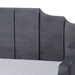 Baxton Studio Gulliver Modern and Contemporary Grey Velvet Fabric Upholstered 2-Drawer Full Size Daybed - DV19804-Grey Velvet Daybed-Full
