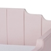 Baxton Studio Gulliver Modern and Contemporary Light Pink Velvet Fabric Upholstered 2-Drawer Full Size Daybed - DV19804-Light Pink Velvet Daybed-Full