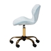 Baxton Studio Savara Contemporary Glam and Luxe Aqua Velvet Fabric and Gold Metal Swivel Office Chair - NF01-Aqua Velvet/Gold-Office Chair
