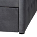 Baxton Studio Mansi Modern and Contemporary Grey Velvet Fabric Upholstered Twin Size 2-Drawer Daybed - Mansi-Grey Velvet Daybed-Twin