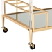 Baxton Studio Rosalina Contemporary Glam and Luxe Gold Metal and Mirrored Glass Wine Cart - JY21A017-Gold-Cart